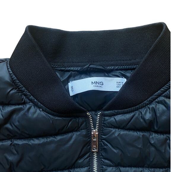 Mango MNG Casual Black Quilted Ultra Light Puffer Vest Small - Picture 2 of 4